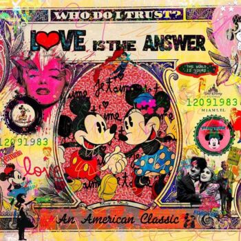 "LOVE is the Answer" başlıklı Tablo Mr Pablo Costa tarafından, Orijinal sanat, Akrilik Alüminyum üzerine monte edilmiş