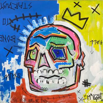 Painting titled "Bone to Stardust" by Mr Popart, Original Artwork, Acrylic Mounted on Wood Stretcher frame