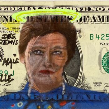 Drawing titled "Simone Veil.le" by Mr Popart, Original Artwork, Pencil