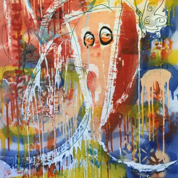 "Mr. Carrot" başlıklı Tablo Mr. Salty tarafından, Orijinal sanat, Hava fırçası