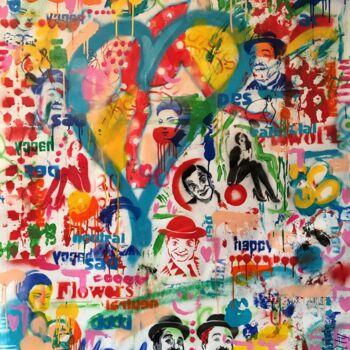 Malerei mit dem Titel "What is love?" von Mr. Salty, Original-Kunstwerk, Sprühfarbe