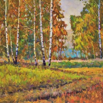 Painting titled "In the woods" by Jura Sapozhnikov, Original Artwork, Oil