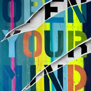 「Open your mind」というタイトルの絵画 Mrkasによって, オリジナルのアートワーク, スプレー式塗料