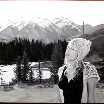 Painting titled "Basia à Banff,  Bas…" by Michel Robitaille, Original Artwork