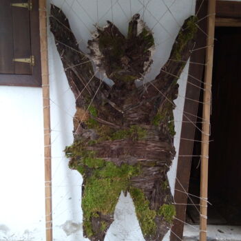 제목이 "Ecorcé vif"인 조형물 David Lachavanne로, 원작, 나무