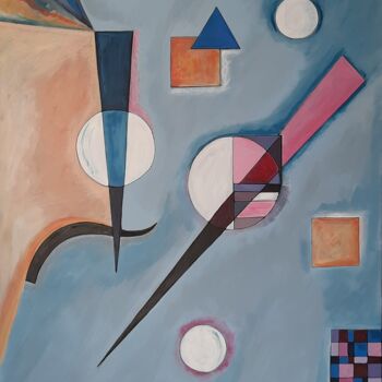 Malerei mit dem Titel "Recordando Kandinsky" von Msart, Original-Kunstwerk, Acryl