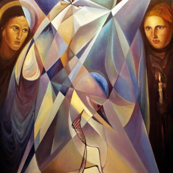 Malerei mit dem Titel "REMOVER OF FRAMES O…" von Mike Satcher, Original-Kunstwerk, Öl
