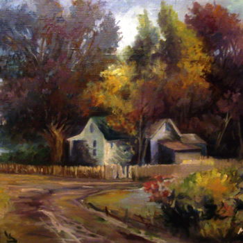 Painting titled "LATE SUMMER" by Mike Satcher, Original Artwork, Oil
