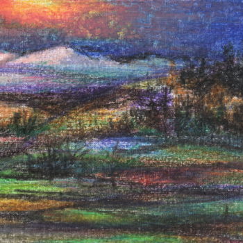 Painting titled "After Fall Of The S…" by Mike Satcher, Original Artwork, Pastel