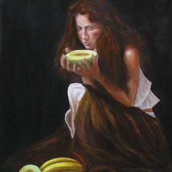 Painting titled "Est-ce Méralda ?" by Manuel Soarès, Original Artwork