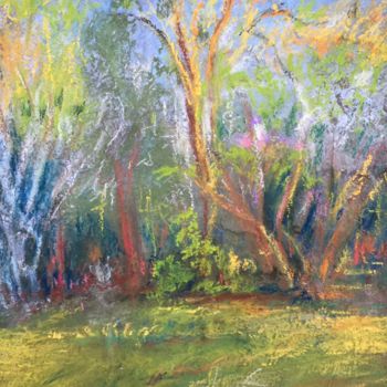 Drawing titled "Fall Sanctuary" by Margaret Solomon-Bird, Original Artwork, Pastel