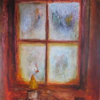 Painting titled "L'Attente" by Marie-Sylvie Riviere, Original Artwork