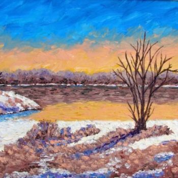 Painting titled "Afternoon Glow" by Marie-Therese Forand, Original Artwork