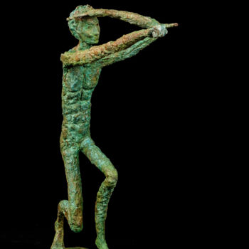 Sculpture intitulée "Le voyageur" par Muder, Œuvre d'art originale