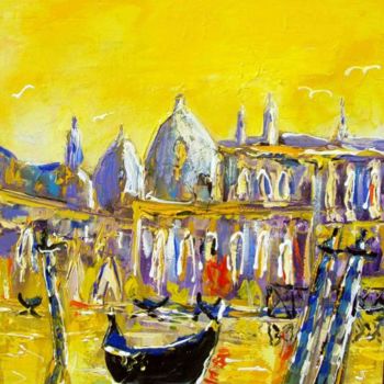 Painting titled "Venise..." by Franck Mugnie, Original Artwork