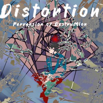 Digitale Kunst mit dem Titel "Distortion" von Muhammad Reval, Original-Kunstwerk, Digitale Malerei