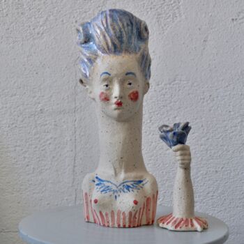 Sculpture titled "Henrietta" by Evgeniya Kolchina, Original Artwork, Clay