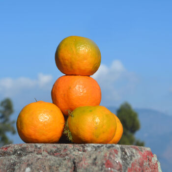 Photographie intitulée "Orange and Blue col…" par Muktinava Barua Chowdhury, Œuvre d'art originale
