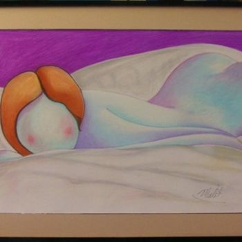 Peinture intitulée ""Resting Nude"" par Modesto Mulet, Œuvre d'art originale, Autre
