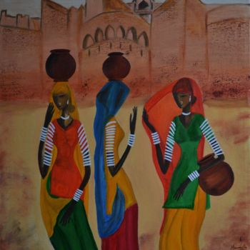 "The desert women" başlıklı Tablo Mumuscape tarafından, Orijinal sanat, Akrilik