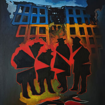 Painting titled "in Ukraine" by Yura Matiyashchuk, Original Artwork, Oil