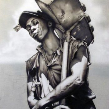 Painting titled "Brick Carrier" by Alyn Federico, Original Artwork, Other