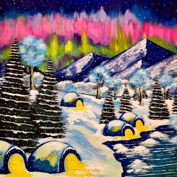 绘画 标题为“Winter dream” 由Merlusca Rebeca, 原创艺术品, 丙烯