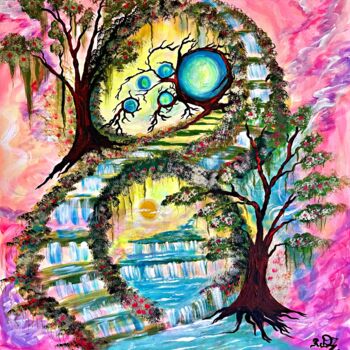 Painting titled "Sacred place" by Merlusca Rebeca, Original Artwork, Acrylic