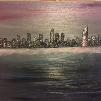 Painting titled "Lights in night" by Murat Cankilic, Original Artwork, Other