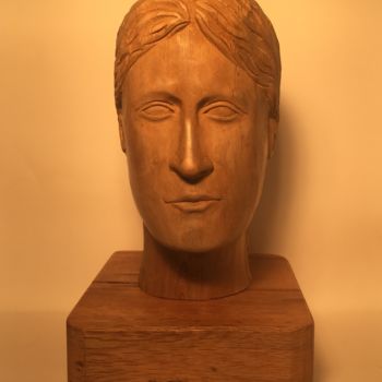 Sculpture titled "Mrs. Dalloway" by Murat Gülcen, Original Artwork, Wood