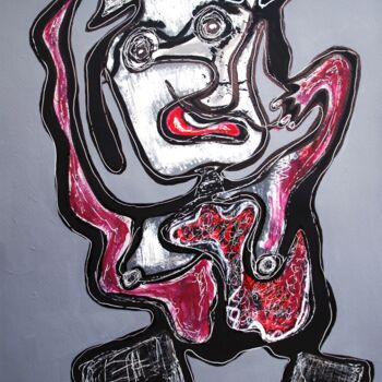 Peinture intitulée "''Detective''. Abst…" par Murat Rey, Œuvre d'art originale, Acrylique