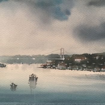 Pintura titulada "istanbul" por Murat Bakir, Obra de arte original, Acuarela