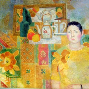 Painting titled "Портрет" by Olga Muratova, Original Artwork