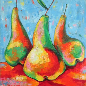 Pittura intitolato "The three pears" da Muraz Martirosyan, Opera d'arte originale, Collages