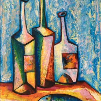 "Three bottles" başlıklı Tablo Muraz Martirosyan tarafından, Orijinal sanat, Akrilik