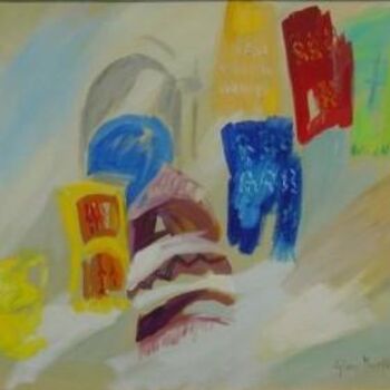 Painting titled "Marrakech : les tap…" by Oxiane, Original Artwork, Oil