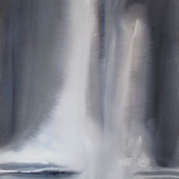 绘画 标题为“La chute” 由Muriel Buthier-Chartrain, 原创艺术品, 水彩