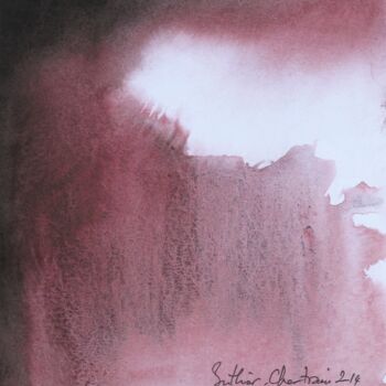 Malerei mit dem Titel "Secrets de rouge" von Muriel Buthier-Chartrain, Original-Kunstwerk, Aquarell