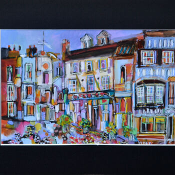 Painting titled "Just in my street" by Muriel Cayet, Original Artwork, Acrylic