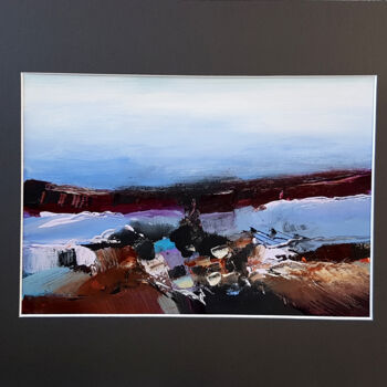 Peinture intitulée "Pennan coast" par Muriel Cayet, Œuvre d'art originale, Acrylique