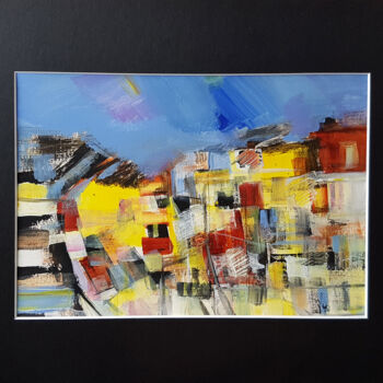 Painting titled "Greyhope road" by Muriel Cayet, Original Artwork