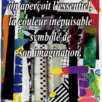 Painting titled "Collage-pensée sur…" by Muriel Cayet, Original Artwork