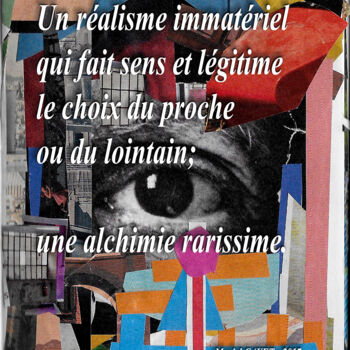Painting titled "Collage-pensée sur…" by Muriel Cayet, Original Artwork