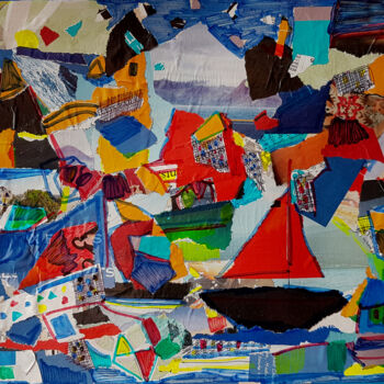 Картина под названием "La liberté des mers" - Muriel Cayet, Подлинное произведение искусства