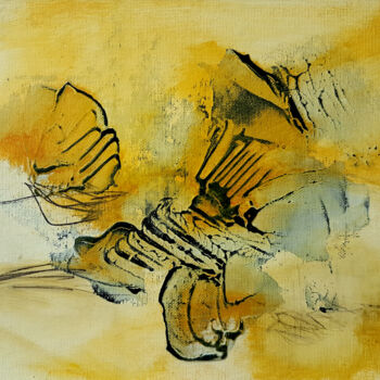 Peinture intitulée "Le tigre et la jonq…" par Muriel Cayet, Œuvre d'art originale