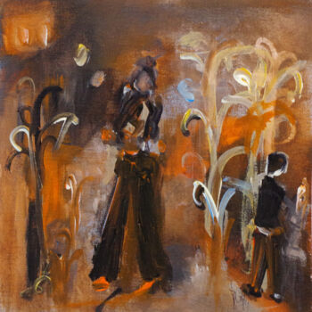 Pittura intitolato "Jirô" da Muriel Cayet, Opera d'arte originale