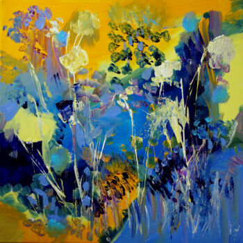 Peinture intitulée "Vent bleu" par Muriel Cayet, Œuvre d'art originale, Acrylique