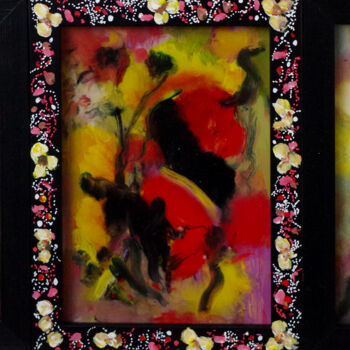 Painting titled "Fleurs-formules de…" by Muriel Cayet, Original Artwork, Acrylic