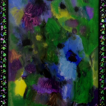 Painting titled "Fleurs-formules de…" by Muriel Cayet, Original Artwork, Acrylic