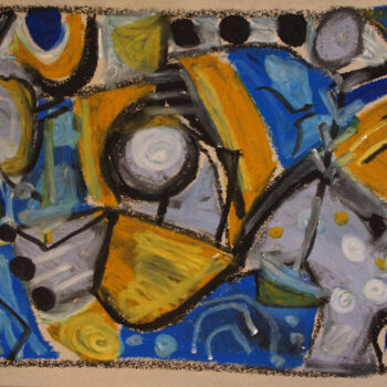 Peinture intitulée "Roulis, tangage et…" par Muriel Cayet, Œuvre d'art originale, Pastel